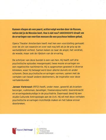 Anderhoofd / Tobi Vroegh Egodocumenten 9789078761846, Verzenden, Zo goed als nieuw, Jeroen Verkroost