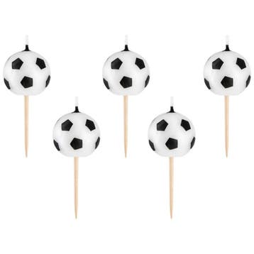 Taartkaarsjes Voetbal 5st., Verzenden, Nieuw