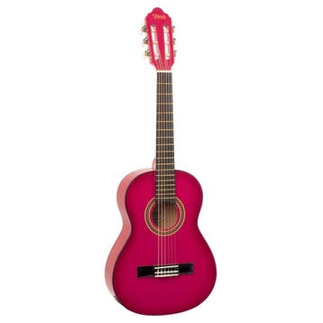Valencia VC102PKS Klassieke Gitaar 1/2 Roze Hoogglans, Muziek en Instrumenten, Ophalen of Verzenden, Nieuw