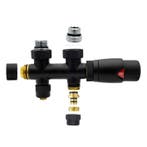 Zwarte radiator aansluitset Recht voor radiatoren met onder, Doe-het-zelf en Verbouw, Verwarming en Radiatoren, Ophalen of Verzenden