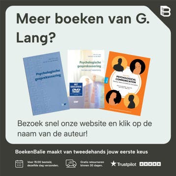 Psychologische gespreksvoering / SW-reeks - G. Lang, Verzenden, Gelezen, G. Lang