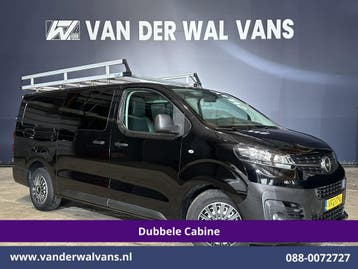 Opel Vivaro | 2.0 CDTI 123pk L3H1 Dubbele cabine Euro6 Airco, Auto's, Bestelauto's, Gebruikt, Euro 6, Zwart, Dealer onderhouden