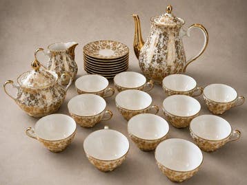 Richard Ginori - Koffieservies (27) - Keramiek, Goud