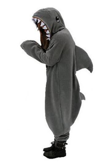 Onesie Haai Pak 152-158 Haaienpak Kostuum Grijs Vis Shark Ki, Ophalen of Verzenden, Nieuw