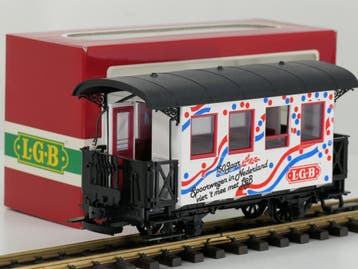 LGB 3007 OS jubileumrijtuig 150 jaar Spoorwegen Nederland..., Overige typen, Ophalen of Verzenden, Zo goed als nieuw, LGB