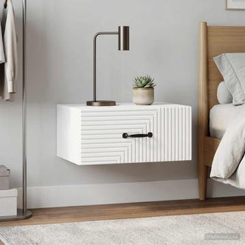 vidaXL Wandbeugel Bedkast 2 st Hoogglans Wit 49 x 34,5 x 20, Minder dan 45 cm, Verzenden, Nieuw, Minder dan 55 cm