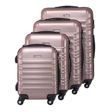 Trolley Reiskofferset / Kofferset Rome - 4-delig - Rosa - AB, Verzenden, Nieuw