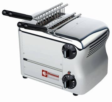 Tosti apparaat 2 tangs met timer | Zilver HorecaTraders, Verzenden, Nieuw in verpakking