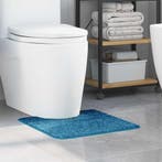 vidaXL Antislip Badmat met Toilet Cut Blauw 50 x 50 cm PP, Huis en Inrichting, Badkamer | Badtextiel en Accessoires, Verzenden