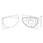 Spiegel Wiesbaden Uovo Organisch Dimbaar LED Verlichting, Ophalen of Verzenden, Nieuw