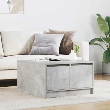 vidaXL Salontafel met lades 70,5x70x40 cm betongrijs, Huis en Inrichting, Tafels | Salontafels, Verzenden, Nieuw, Overige houtsoorten