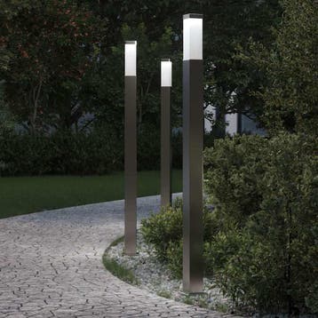 vidaXL Bolderverlichting 3 stuks 110 cm RVS IP44, Verzenden, Nieuw