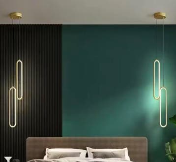 Zwart-Gouden LED Hanglamp – Moderne Plafondlamp voor Woonkam, Verzenden, Nieuw