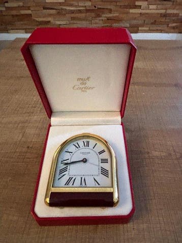 Bureauklok - Verguld - 1970-1980 - Cartier, Antiek en Kunst, Antiek | Klokken