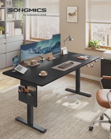 SONGMICS Elektrisch In hoogte Verstelbaar Bureau 180x80 cm m, Huis en Inrichting, Verzenden, Nieuw