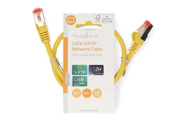 Nedis Netwerkkabel S/FTP CAT6 kabel - 1 meter (Geel), Ophalen of Verzenden, Nieuw