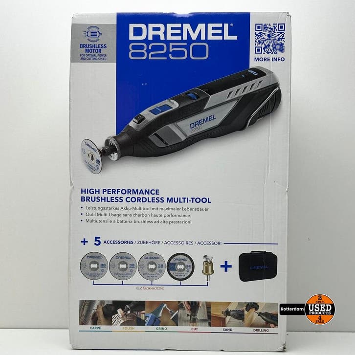 Dremel multitool 8250JA incl. luxe opbergtas en 5 SpeedClick, Doe-het-zelf en Verbouw, Gereedschap | Overige machines, Gebruikt