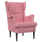 vidaXL Fauteuil Roze Fluweel, Huis en Inrichting, Fauteuils, Verzenden, Nieuw
