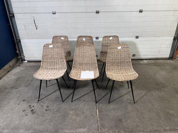 6x Eetkamerstoel Rotan, Kave Home, Equal, Nieuw