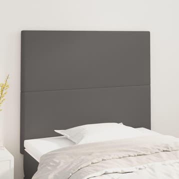vidaXL Hoofdbord grijs 90x5x118/128 cm kunstleer, Verzenden, Nieuw, Grijs, Overige materialen