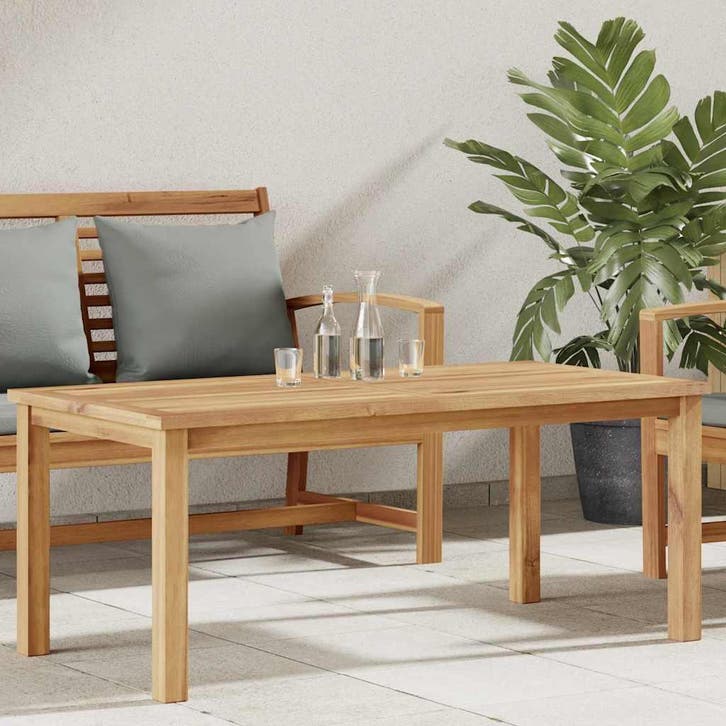 vidaXL Salontafel Bruin 110 x 55 x 45 cm Massief Teakhout, Tuin en Terras, Tuintafels, Nieuw, Verzenden