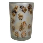 Theelichthouder herfst dennenappel large 18cm, Verzenden, Nieuw