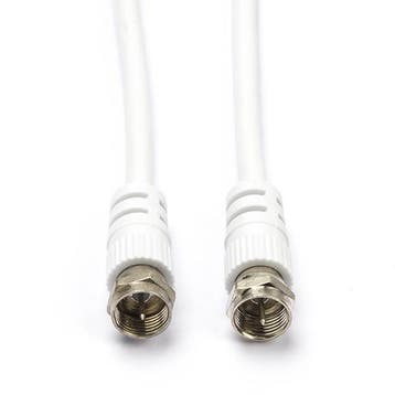 F connector kabel - Nedis - 1.5 meter (Wit), Verzenden, Nieuw