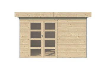 Woodlands Blokhut Misaka met Aluminium Hoekprofiel 355 x 295, Nieuw