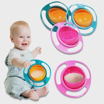 Anti-Knoei Gyro Kom voor Baby's - 360° Draaibaar en Omvalbes, Verzenden, Nieuw