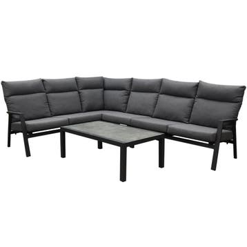 Pacific hoek loungeset 5 delig aluminium antraciet, Ophalen of Verzenden, Nieuw, Aluminium