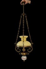 Plafondlamp - Porselein, Opaline glas, Antiek en Kunst, Antiek | Lampen