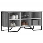 vidaXL Schoenenkast 90x38x45,5 cm bewerkt hout grijs sonoma, Verzenden, Nieuw