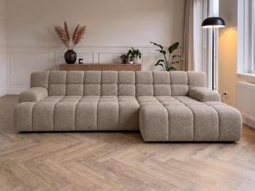 Loungebank Zuidlaren - loungebanken - Taupe, Nieuw, 150 cm of meer, Stof, 300 cm of meer