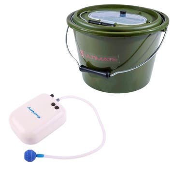 Ultimate Baitfish Bucket & Air Pump Set 10L, Verzenden, Nieuw