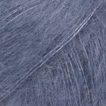 DROPS Kid-Silk Uni Colour - 39 stormblauw - Mohair Garen, Ophalen of Verzenden, Nieuw