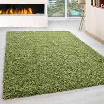 Hoogpolig Vloerkleed | Shaggy | Life | Groen | 240x340 cm, Verzenden, Nieuw