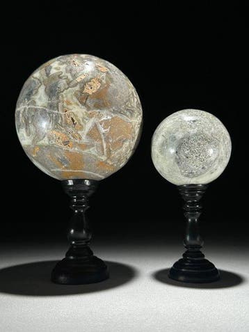 GEEN MINIMUMPRIJS - Prachtig paar onyx- Sferen op een op, Antiek en Kunst, Kunst | Designobjecten