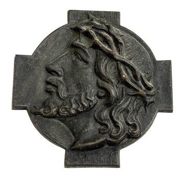 sculptuur, Christus en de doornekroon - 20 cm - Brons - 1900