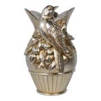 Vaas Vogel hars zilver 18x16x26cm, Huis en Inrichting, Verzenden, Nieuw