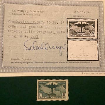 Frankrijk 1936 - Trans Atlantische vlucht met, Gestempeld