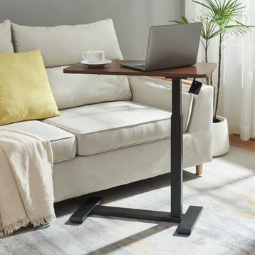 Bijzettafel Klirg in hoogte verstelbaar 68x36x66-92 cm zwart, Huis en Inrichting, Verzenden, Nieuw