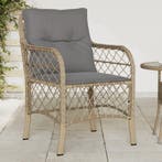 vidaXL Tuinstoelen 2 st met kussens poly rattan gemengd, Tuin en Terras, Tuinstoelen, Verzenden, Nieuw, Rotan