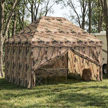 vidaXL Pop-up Gazebo met 4 Zijwanden 3 x 4 m Bos Camouflage, Verzenden, Nieuw