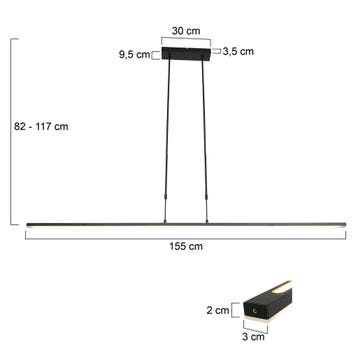 Steinhauer hanglamp Zelena 7971ZW 2dekansje, Huis en Inrichting, Lampen | Hanglampen, Ophalen, Nieuw, Overige materialen, DesignModern