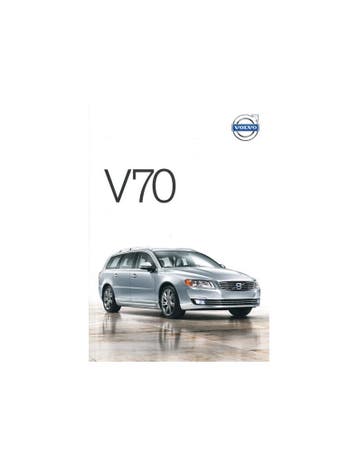 2014 VOLVO V70 BROCHURE NEDERLANDS, Nieuw, Volvo, Author