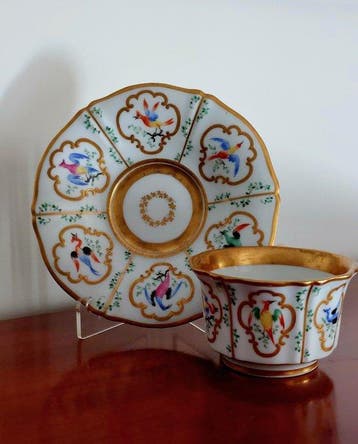 Imperial Royal Vienna - Kop en schotel (2) - 1843- Ouro em