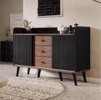 Dressoir met 3 Lades en Schuifdeuren – Kast 117,5×40×80 cm, Verzenden, Nieuw