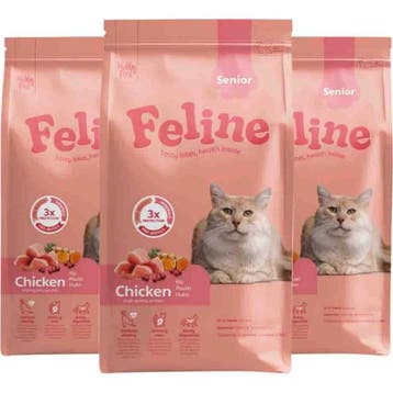 3x HobbyFirst Feline Kattenvoer Droog Senior 1,5 kg, Dieren en Toebehoren, Dierenvoeding, Verzenden, Kat