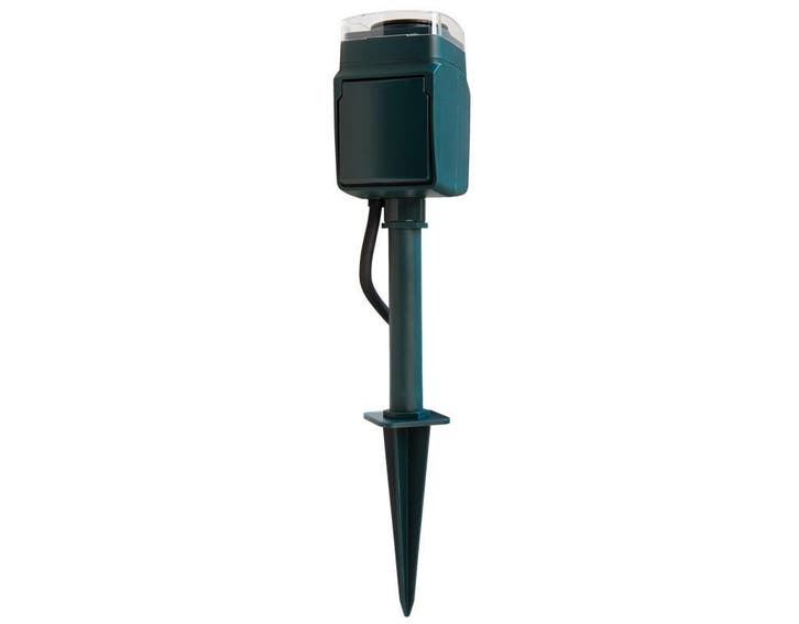 Tuincontactdoos - 2-voudig + timer, Hobby en Vrije tijd, Elektronica-componenten, Nieuw, Ophalen of Verzenden