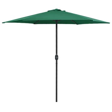 vidaXL Parasol met aluminium paal 270x246 cm groen, Verzenden, Nieuw, 2 tot 3 meter